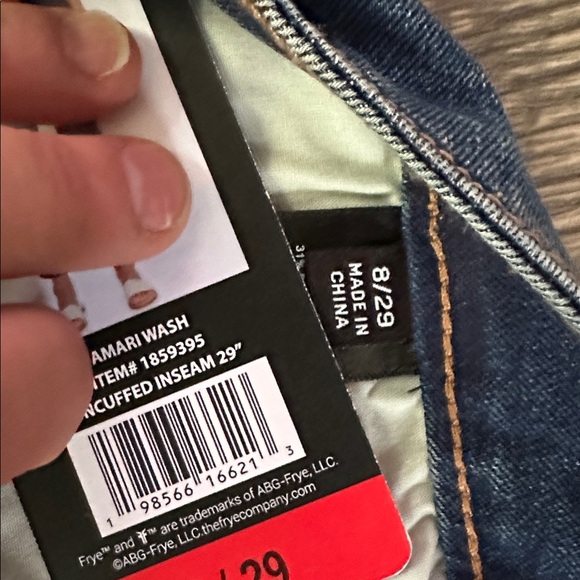 Frye NWT hi-rise jeans Amari‎ wash cuffed women’s size 8/29 - Picture 7 of 11